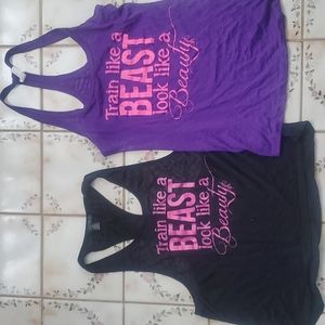 2 Train Like A Beast tank tops